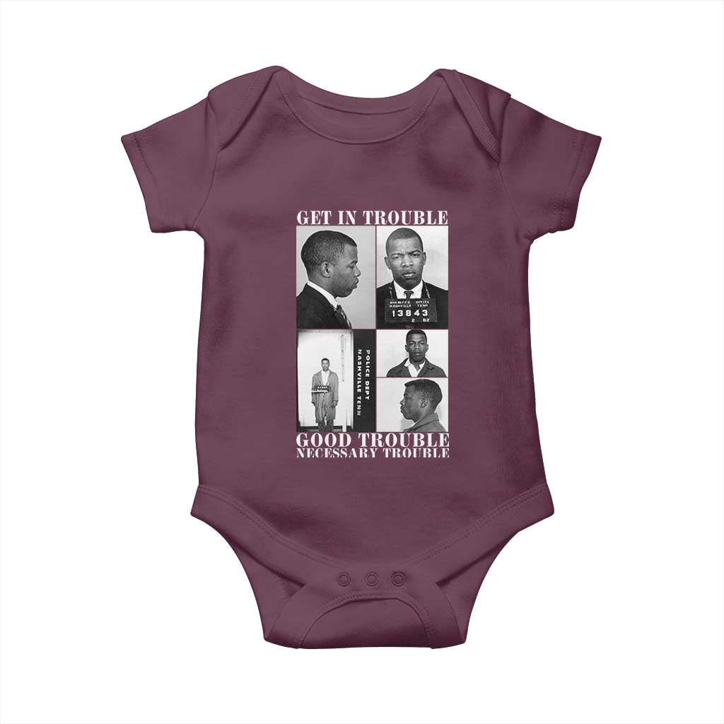 John Lewis Affrican American Baby Onesie Get in Good Necessary Trouble