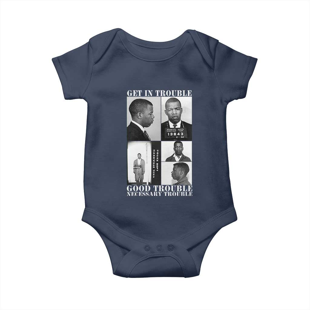 John Lewis Affrican American Baby Onesie Get in Good Necessary Trouble