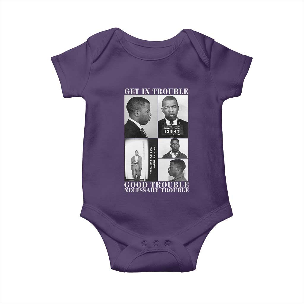 John Lewis Affrican American Baby Onesie Get in Good Necessary Trouble