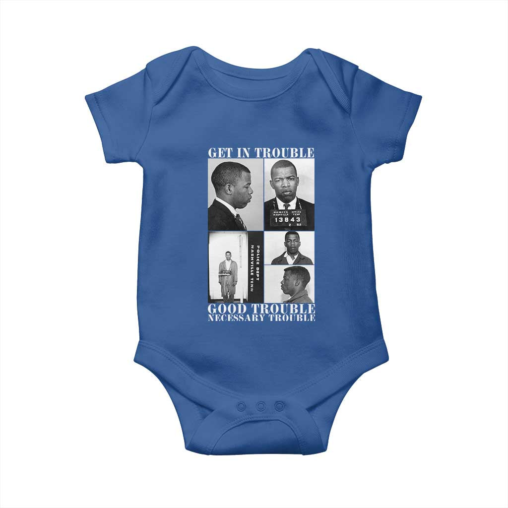 John Lewis Affrican American Baby Onesie Get in Good Necessary Trouble