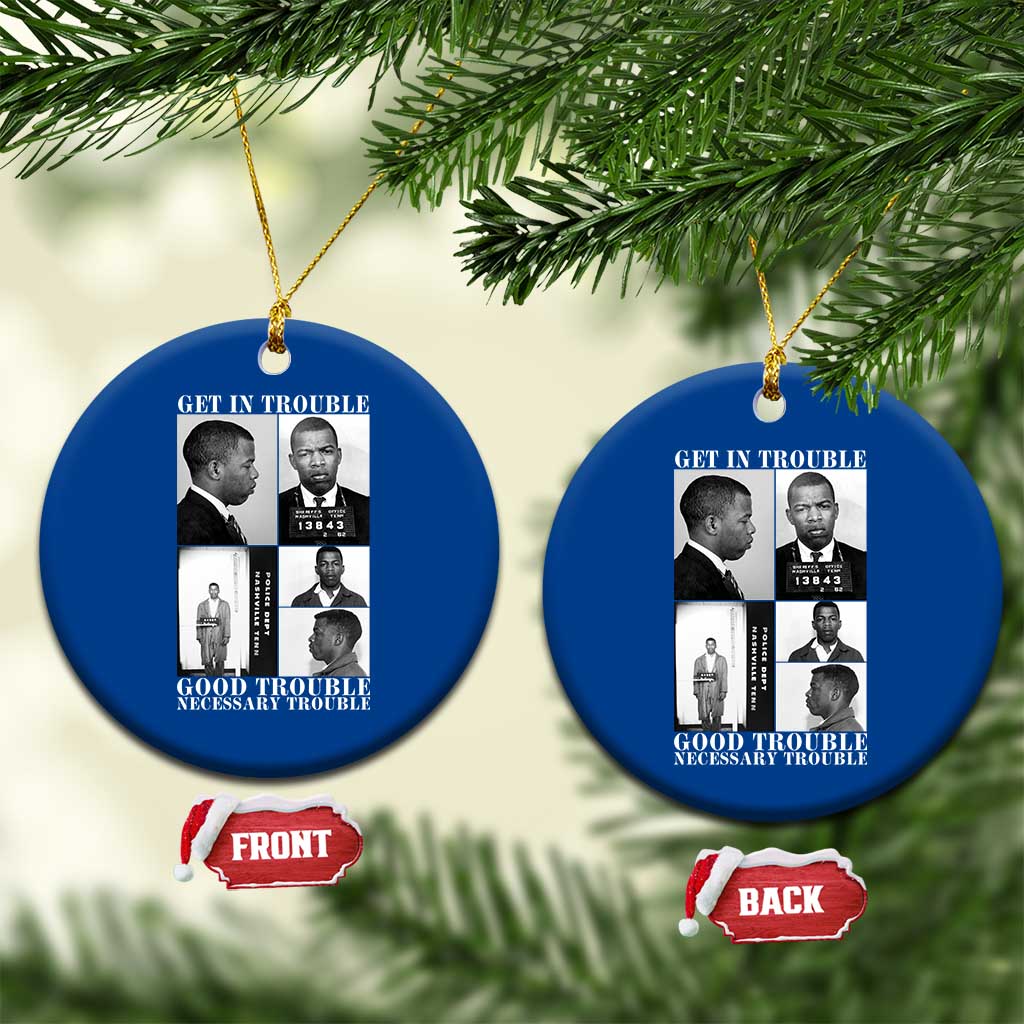 John Lewis Affrican American Ceramic Ornament Get in Good Necessary Trouble