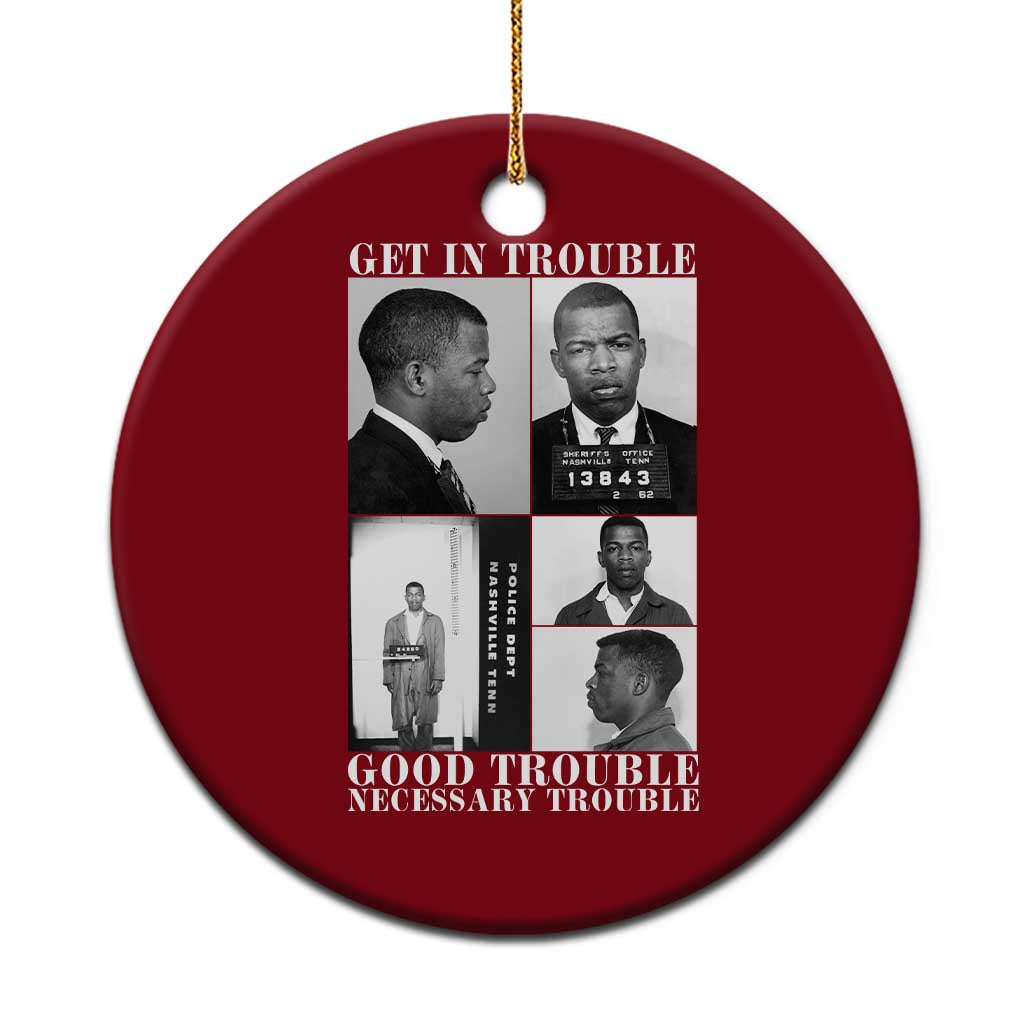 John Lewis Affrican American Ceramic Ornament Get in Good Necessary Trouble