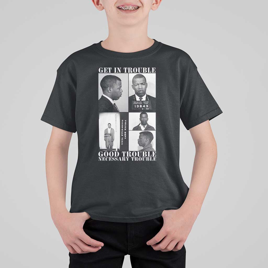 John Lewis Affrican American T Shirt For Kid Get in Good Necessary Trouble