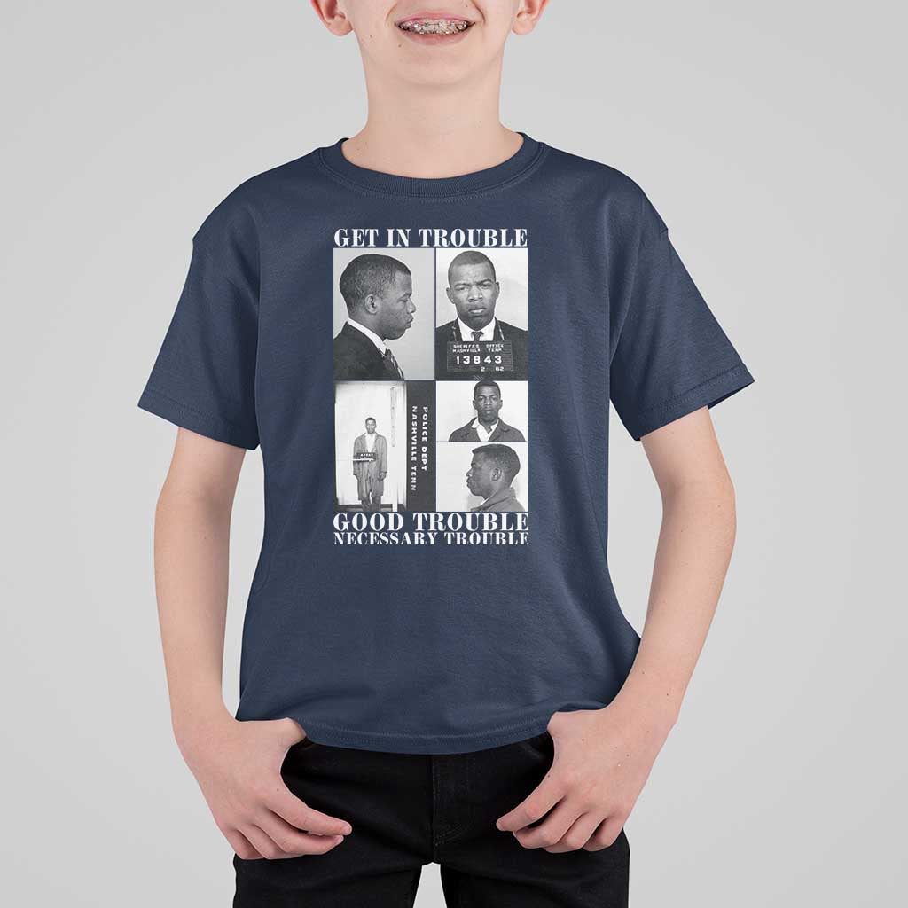 John Lewis Affrican American T Shirt For Kid Get in Good Necessary Trouble