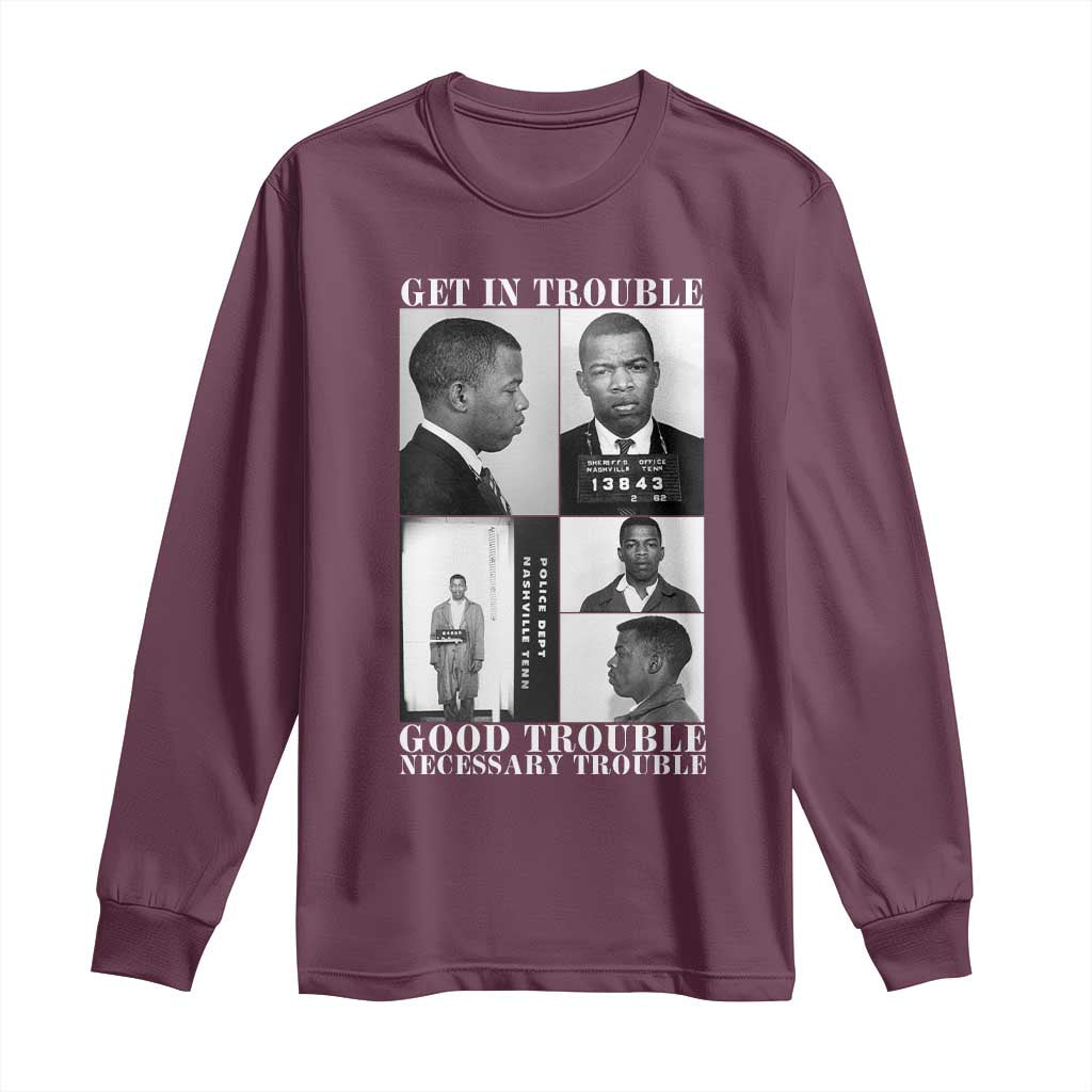 John Lewis Affrican American Long Sleeve Shirt Get in Good Necessary Trouble