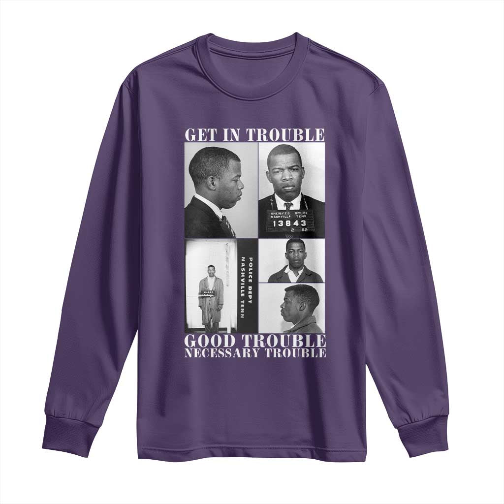 John Lewis Affrican American Long Sleeve Shirt Get in Good Necessary Trouble