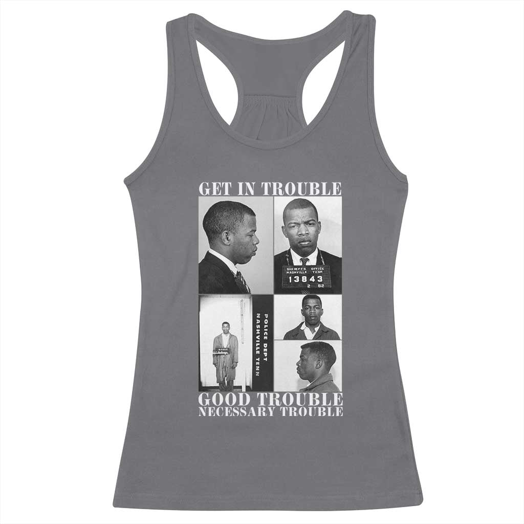 John Lewis Affrican American Racerback Tank Top Get in Good Necessary Trouble