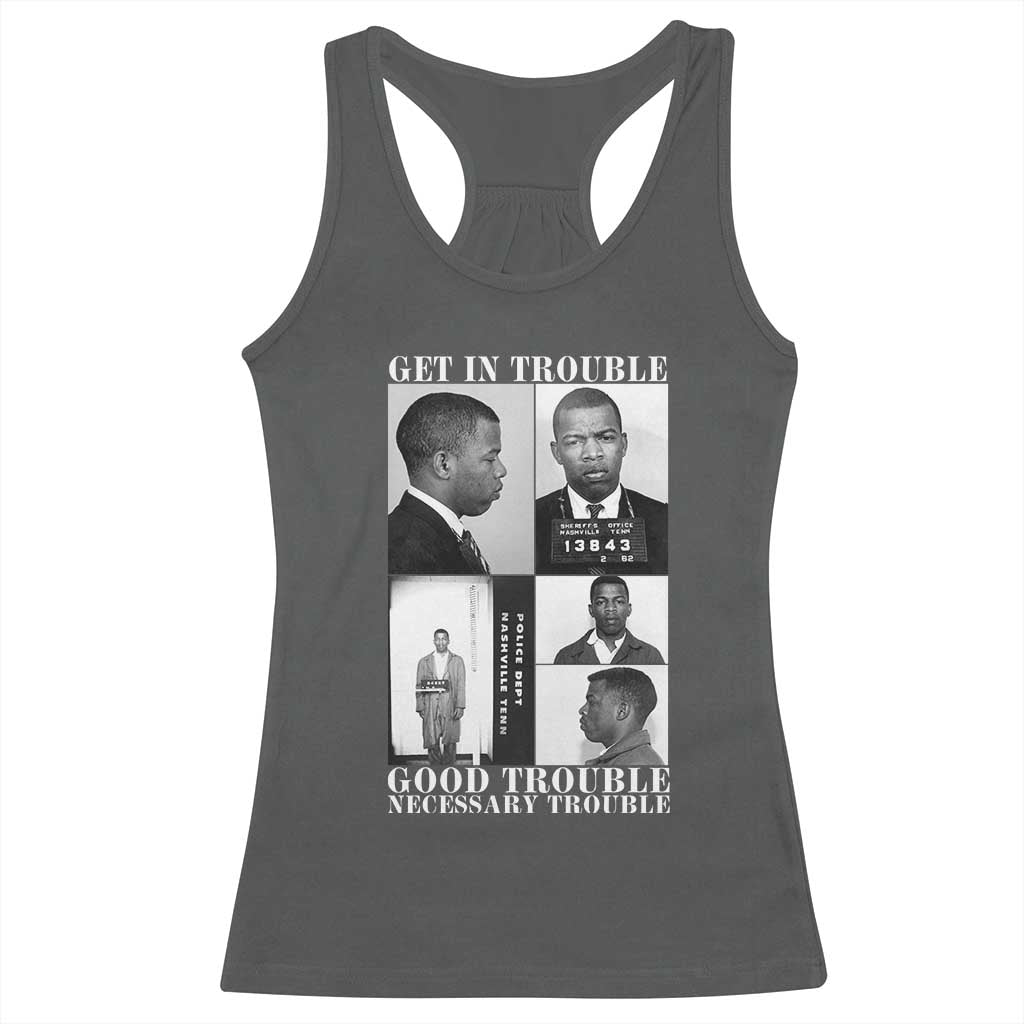 John Lewis Affrican American Racerback Tank Top Get in Good Necessary Trouble