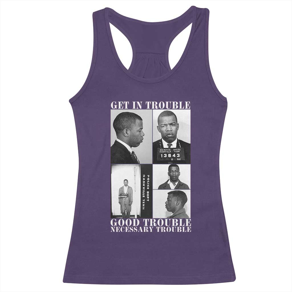 John Lewis Affrican American Racerback Tank Top Get in Good Necessary Trouble