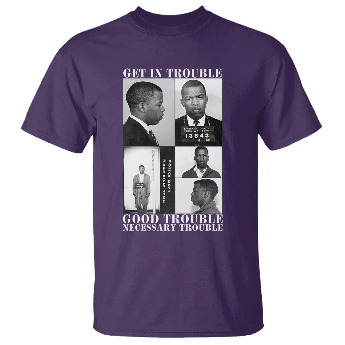 John Lewis Affrican American T Shirt Get in Good Necessary Trouble