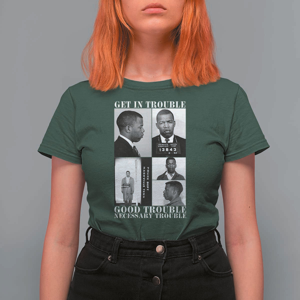 John Lewis Affrican American T Shirt For Women Get in Good Necessary Trouble