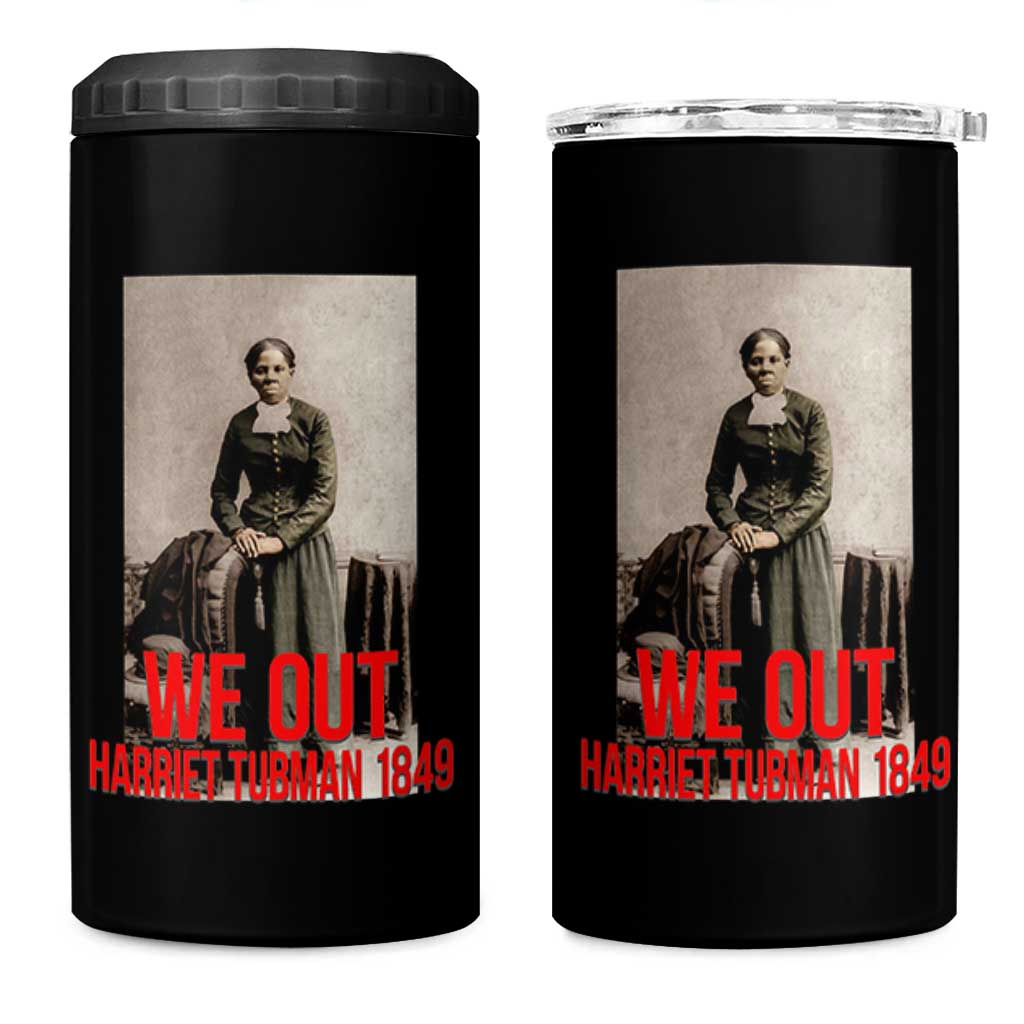 Harriet Tubman Quote 4 in 1 Can Cooler Tumbler Black Woman History