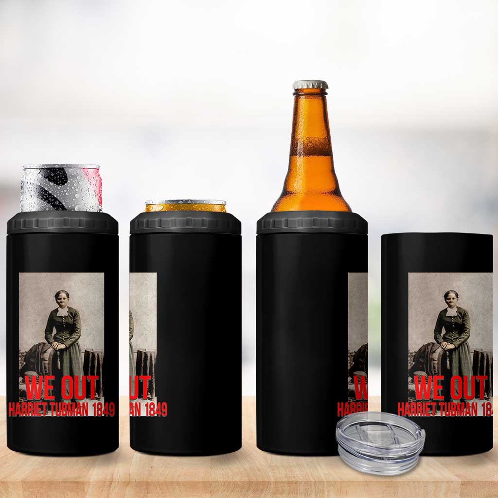 Harriet Tubman Quote 4 in 1 Can Cooler Tumbler Black Woman History
