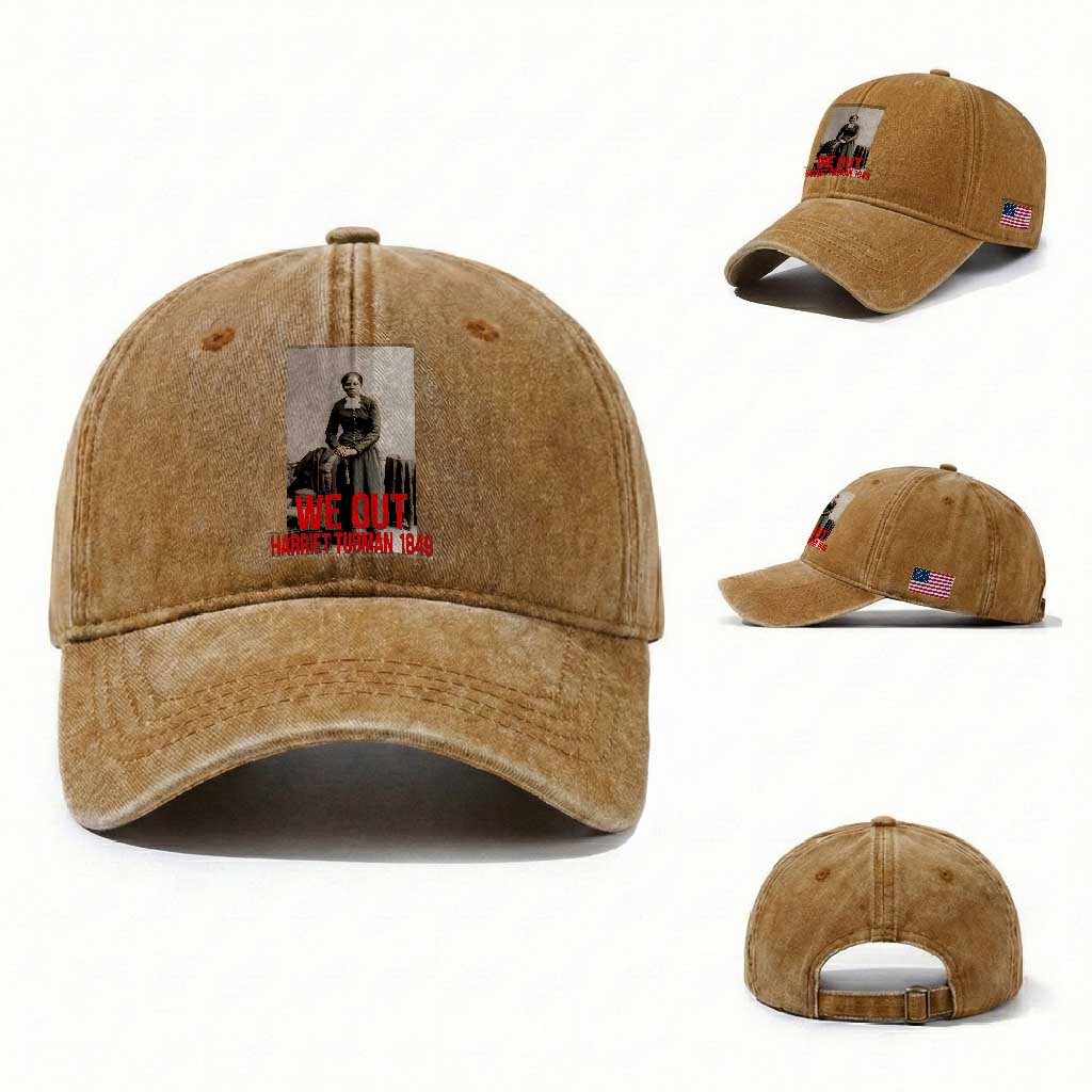 Harriet Tubman Quote Washed Cotton Baseball Cap Black Woman History
