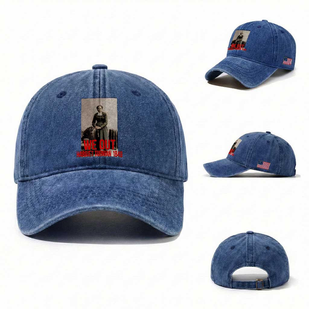 Harriet Tubman Quote Washed Cotton Baseball Cap Black Woman History