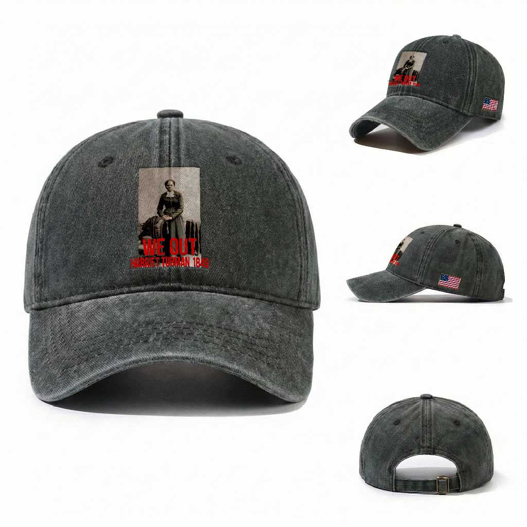 Harriet Tubman Quote Washed Cotton Baseball Cap Black Woman History