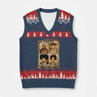 Black Woman History V-Neck Knit Sweater Vest Well Behaved Women Seldom Make History