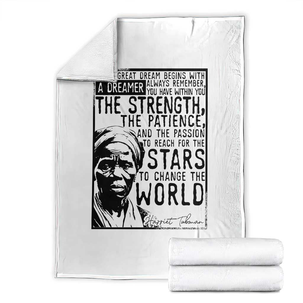 Harriet Tubman Quote Throw Blanket Black Woman History Activist