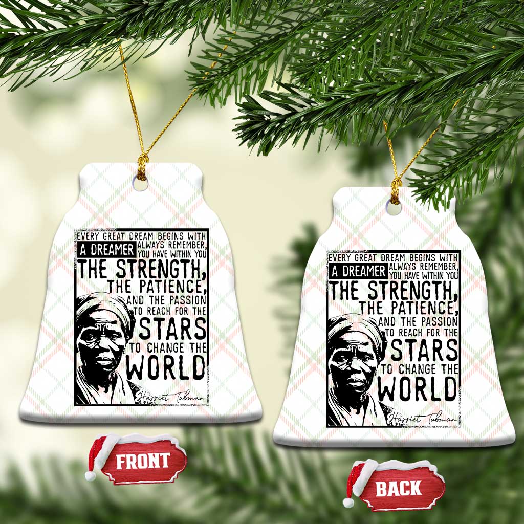 Harriet Tubman Quote Ceramic Ornament Black Woman History Activist