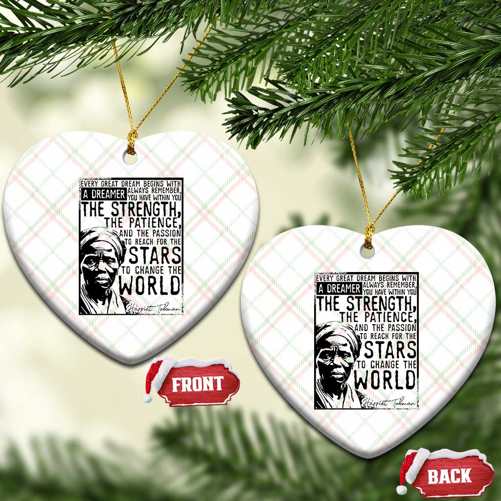 Harriet Tubman Quote Ceramic Ornament Black Woman History Activist