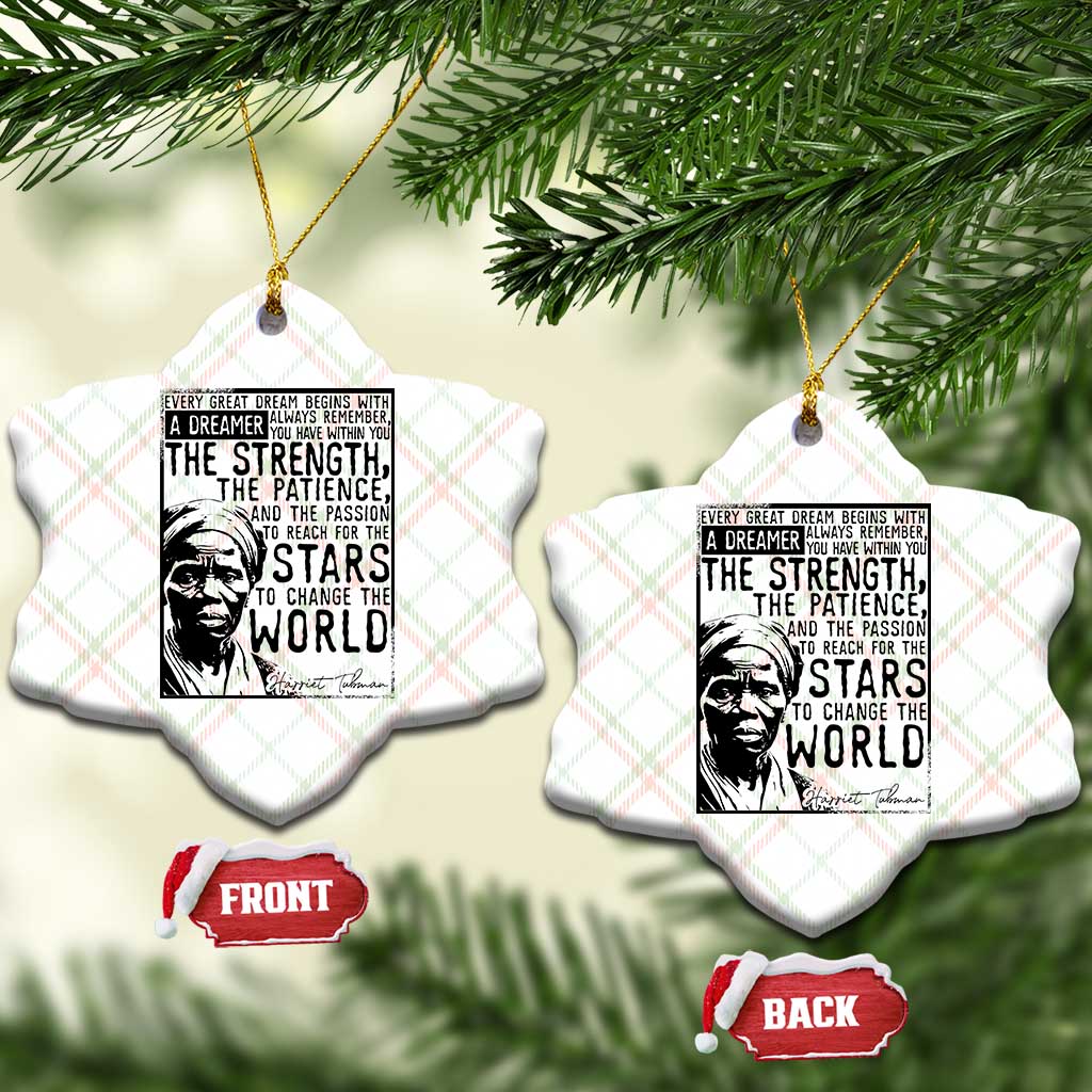 Harriet Tubman Quote Ceramic Ornament Black Woman History Activist