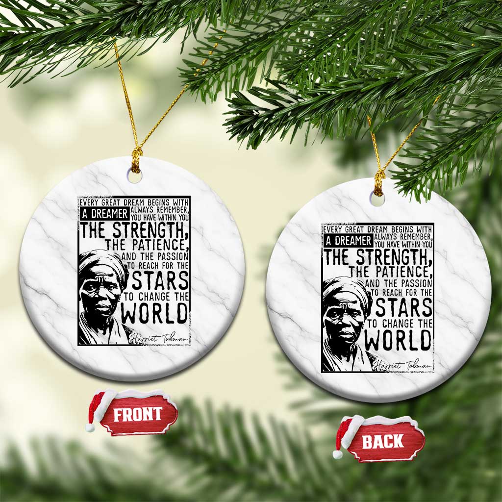 Harriet Tubman Quote Ceramic Ornament Black Woman History Activist