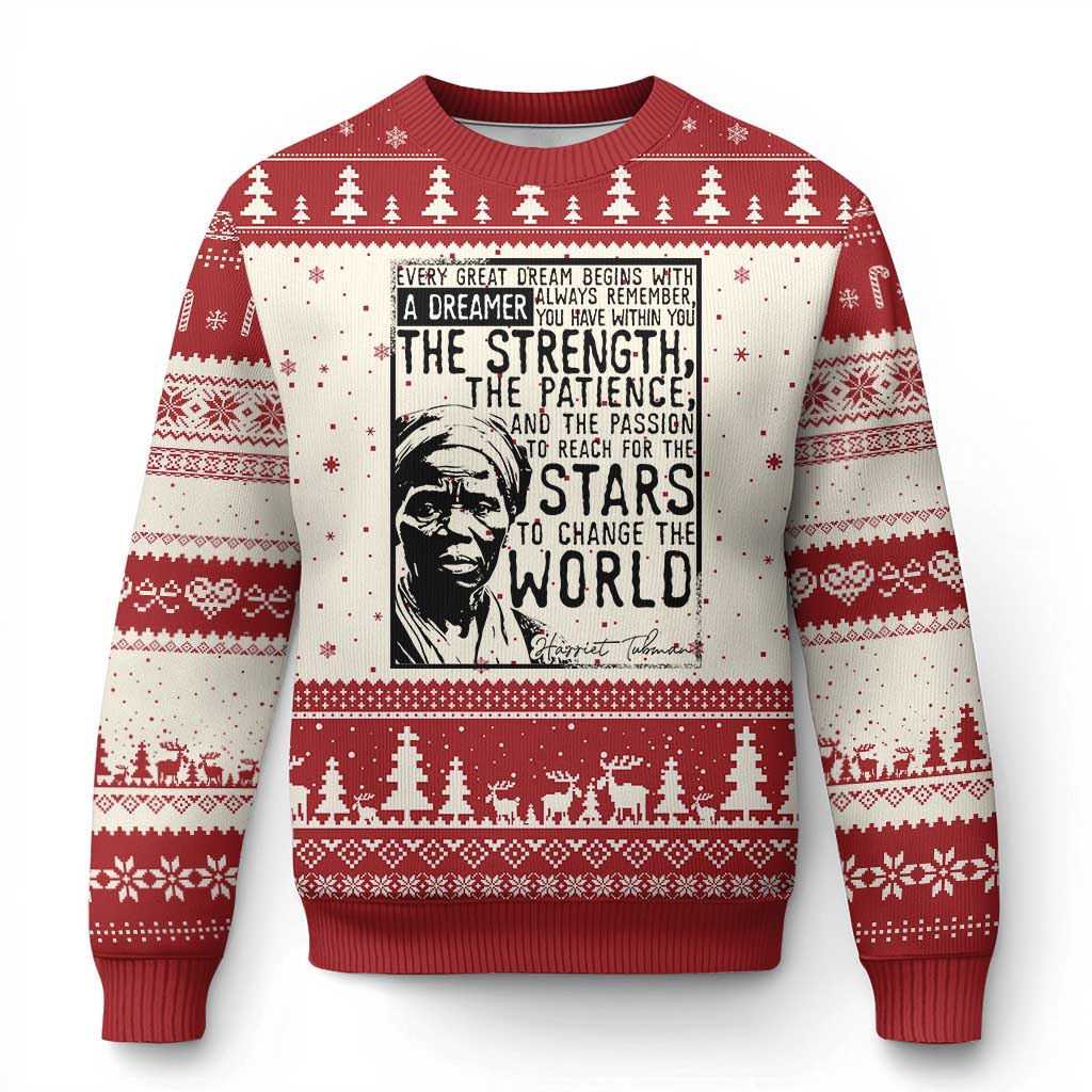 Harriet Tubman Quote Ugly Christmas Sweater Black Woman History Activist