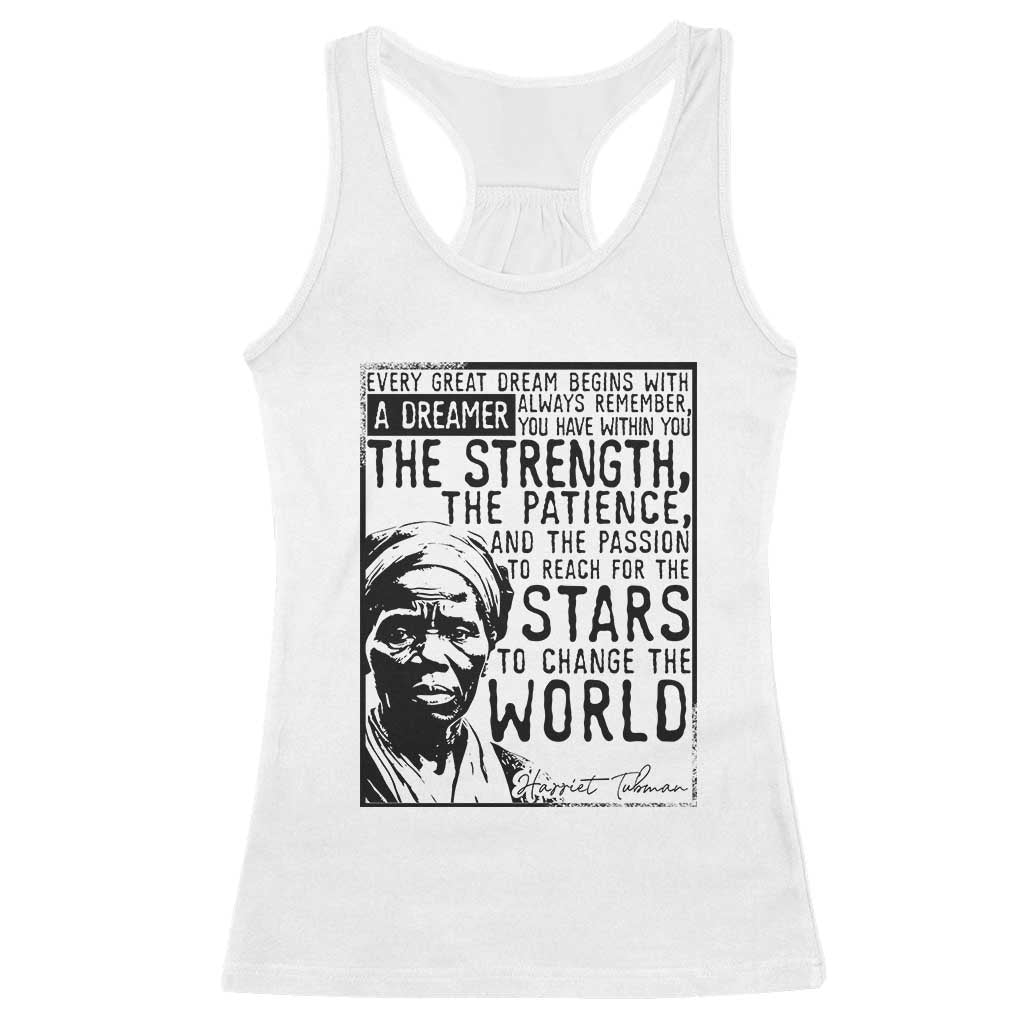 Harriet Tubman Quote Racerback Tank Top Black Woman History Activist