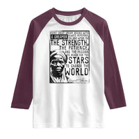 Harriet Tubman Quote Raglan Shirt Black Woman History Activist