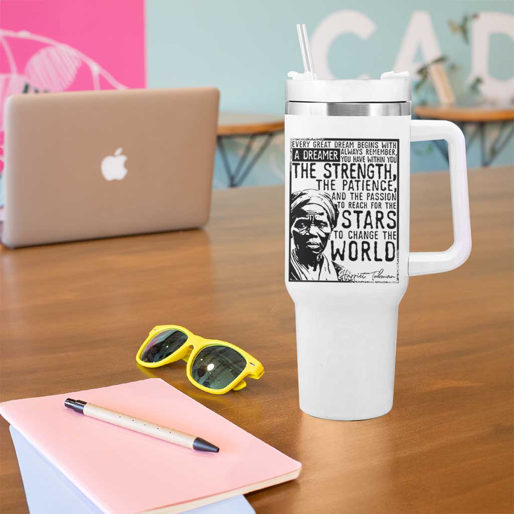 Harriet Tubman Quote Tumbler With Handle Black Woman History Activist