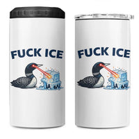 Minnesota Anti ICE Immigration Protest Ladies 4 in 1 Can Cooler Tumbler Fuck Ice