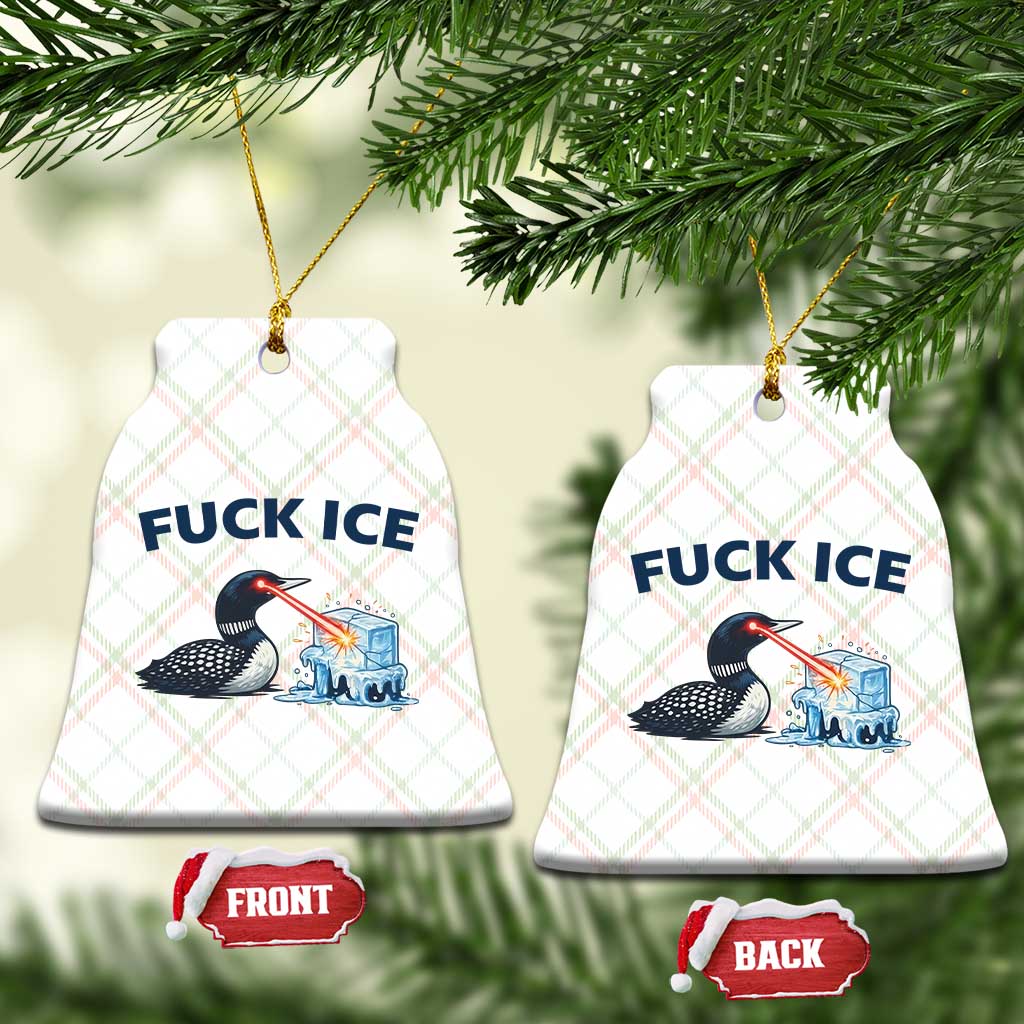 Minnesota Anti ICE Immigration Protest Ladies Ceramic Ornament Fuck Ice