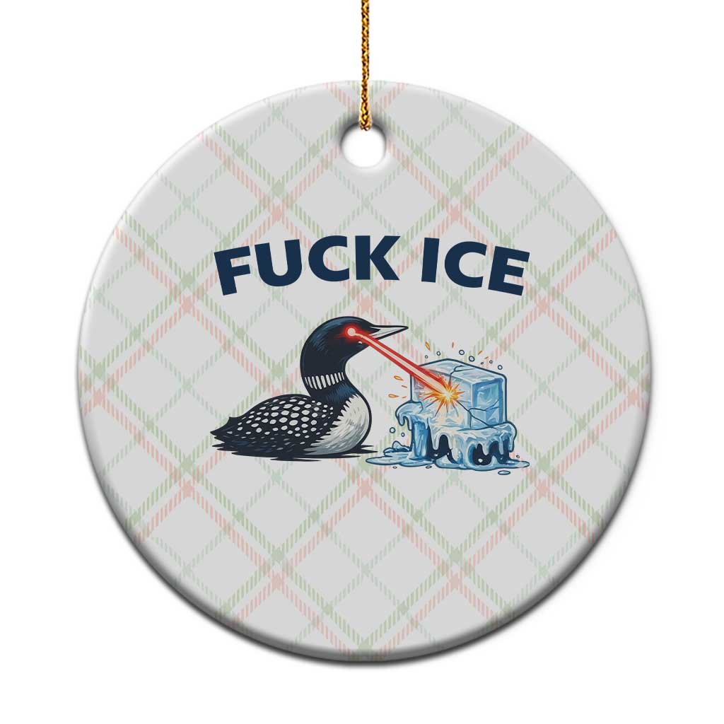 Minnesota Anti ICE Immigration Protest Ladies Ceramic Ornament Fuck Ice