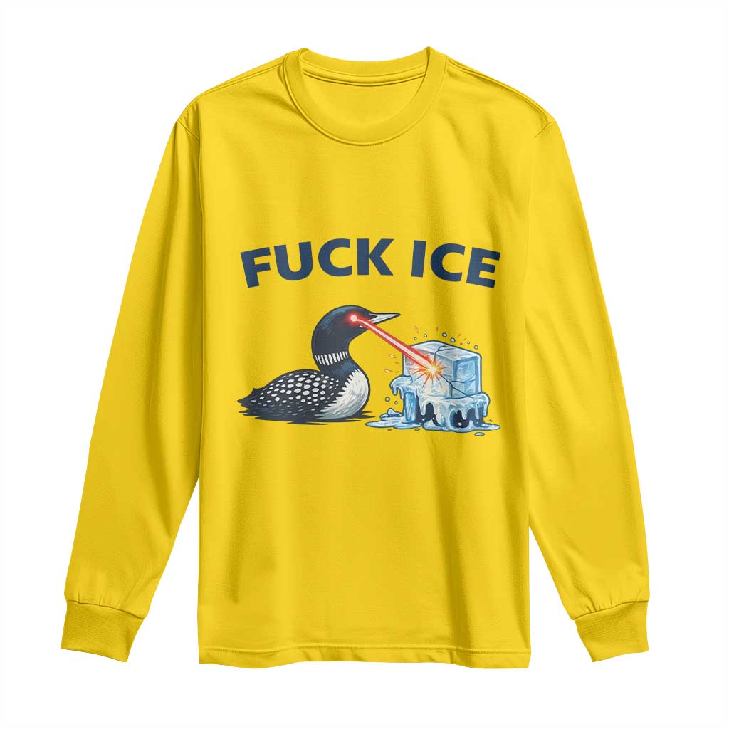 Minnesota Anti ICE Immigration Protest Ladies Long Sleeve Shirt Fuck Ice