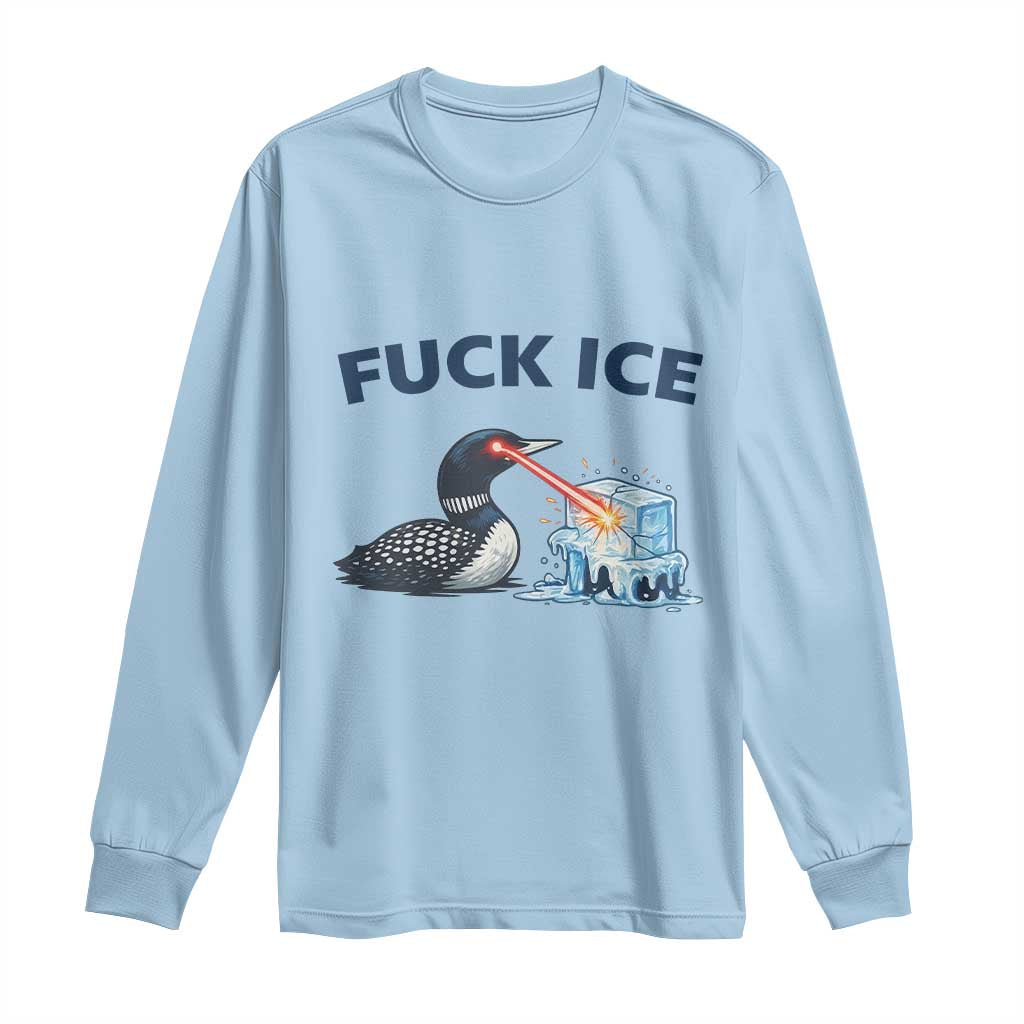 Minnesota Anti ICE Immigration Protest Ladies Long Sleeve Shirt Fuck Ice