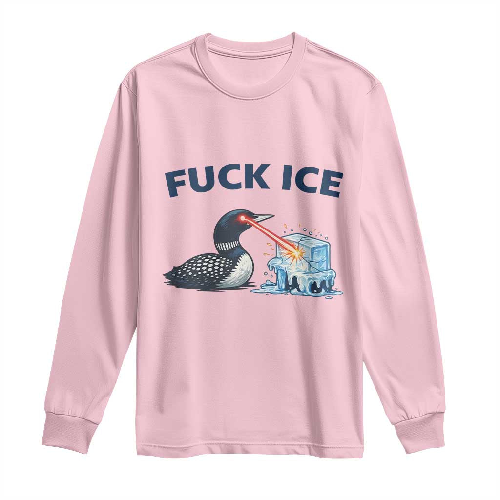 Minnesota Anti ICE Immigration Protest Ladies Long Sleeve Shirt Fuck Ice