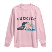 Minnesota Anti ICE Immigration Protest Ladies Long Sleeve Shirt Fuck Ice