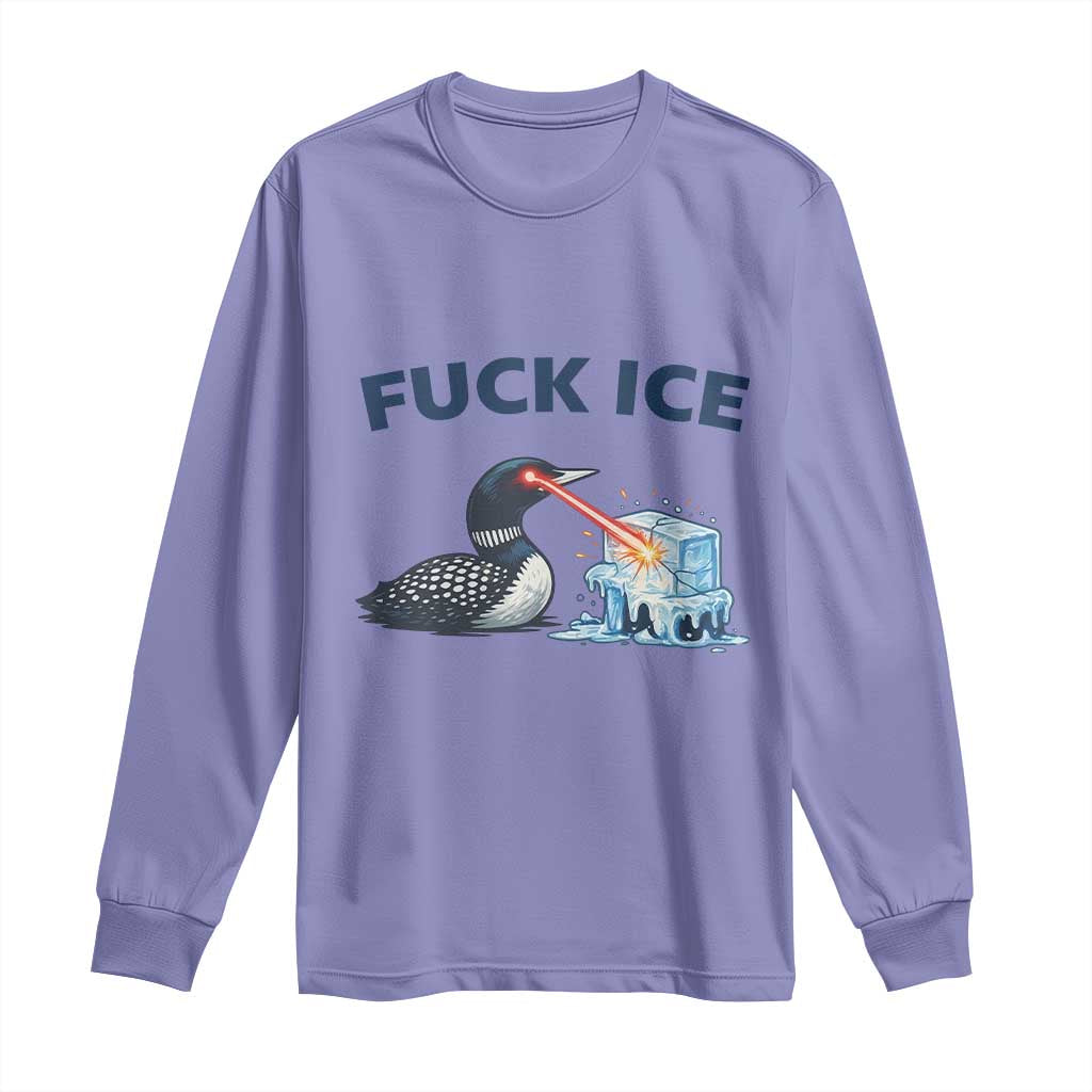 Minnesota Anti ICE Immigration Protest Ladies Long Sleeve Shirt Fuck Ice