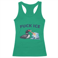 Minnesota Anti ICE Immigration Protest Ladies Racerback Tank Top Fuck Ice