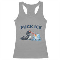 Minnesota Anti ICE Immigration Protest Ladies Racerback Tank Top Fuck Ice