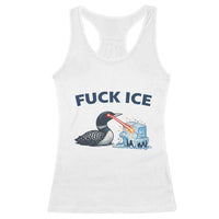 Minnesota Anti ICE Immigration Protest Ladies Racerback Tank Top Fuck Ice