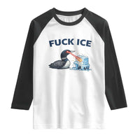 Minnesota Anti ICE Immigration Protest Ladies Raglan Shirt Fuck Ice