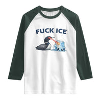 Minnesota Anti ICE Immigration Protest Ladies Raglan Shirt Fuck Ice