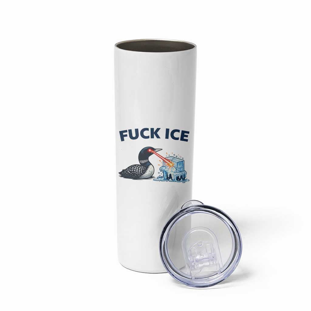 Minnesota Anti ICE Immigration Protest Ladies Skinny Tumbler Fuck Ice