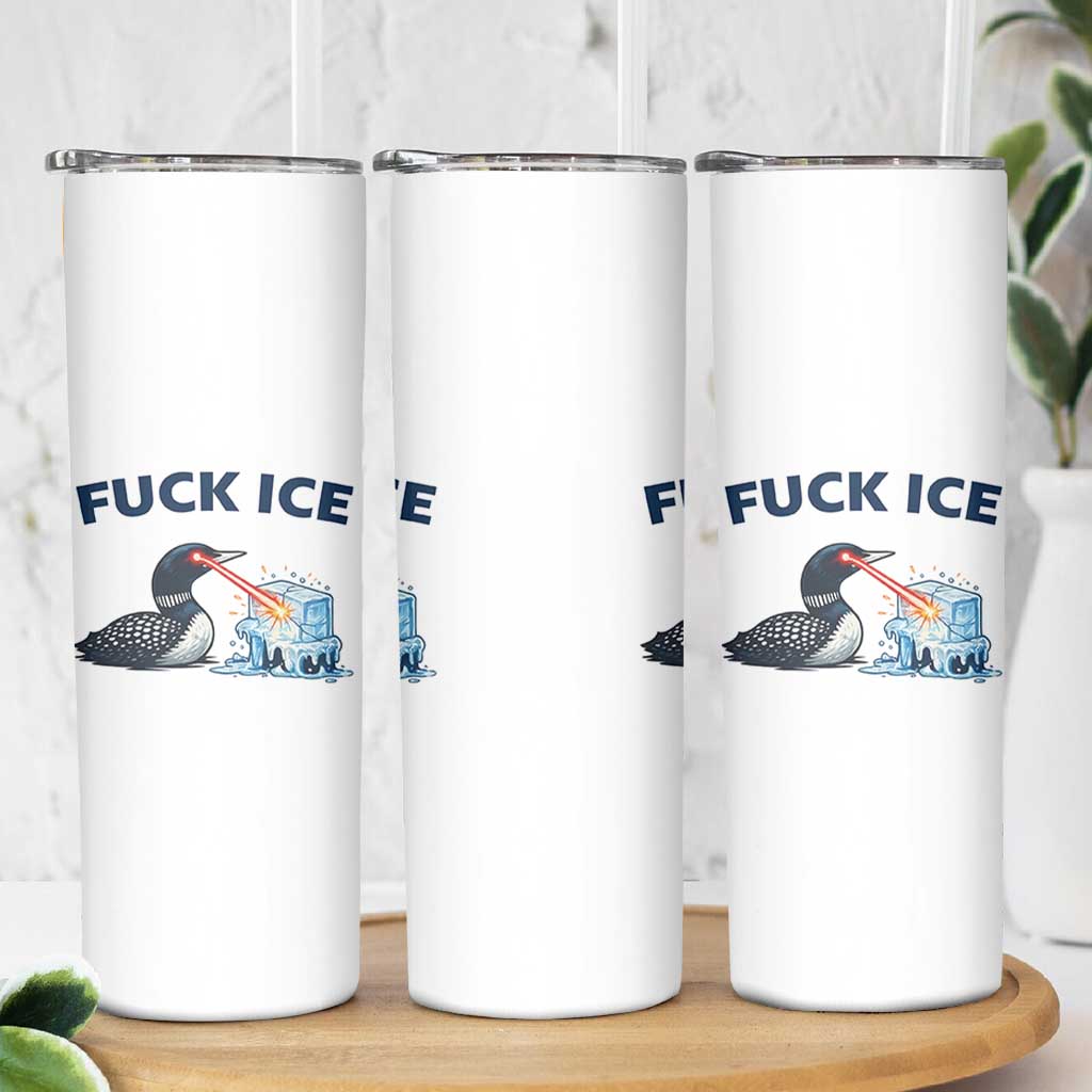 Minnesota Anti ICE Immigration Protest Ladies Skinny Tumbler Fuck Ice