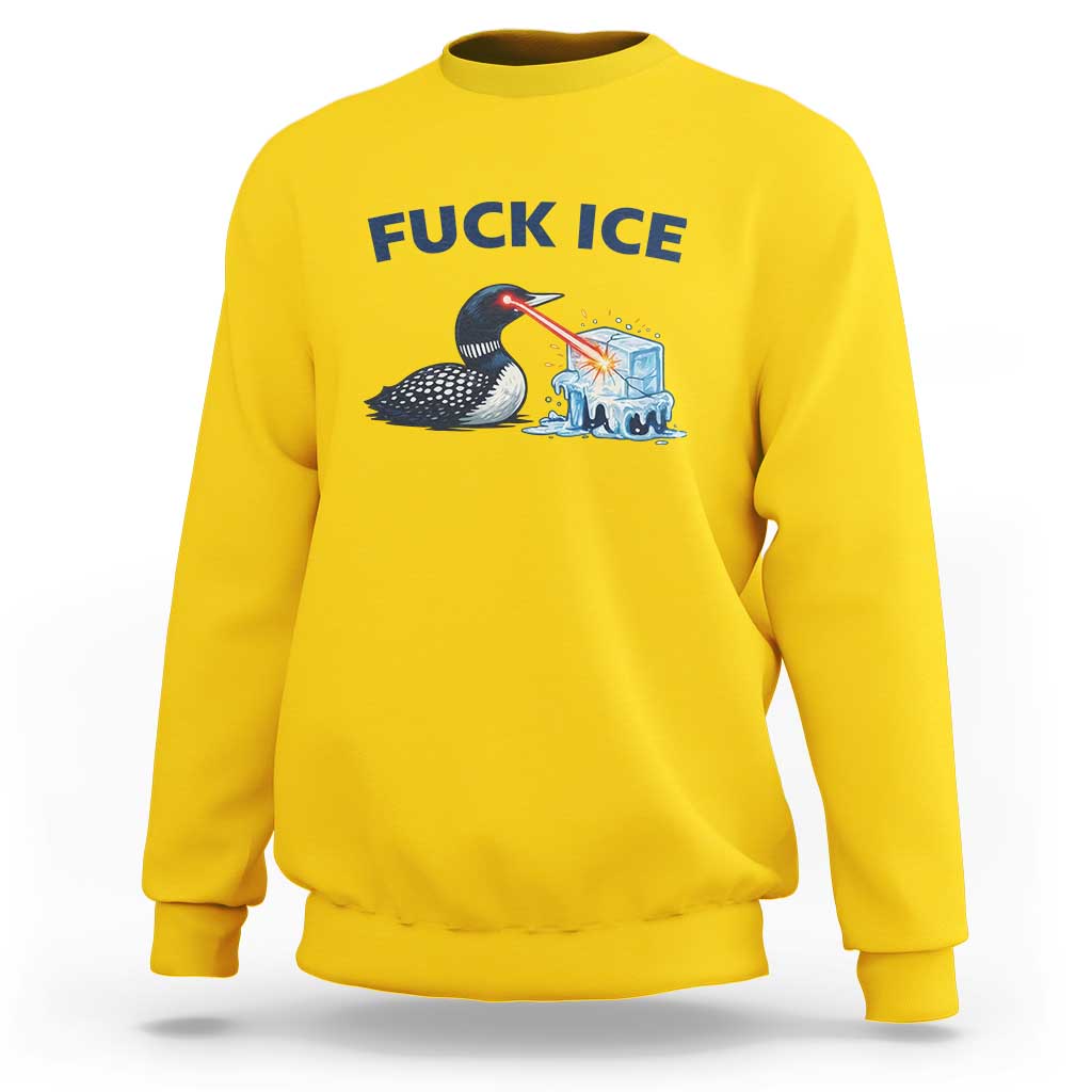 Minnesota Anti ICE Immigration Protest Ladies Sweatshirt Fuck Ice