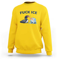 Minnesota Anti ICE Immigration Protest Ladies Sweatshirt Fuck Ice