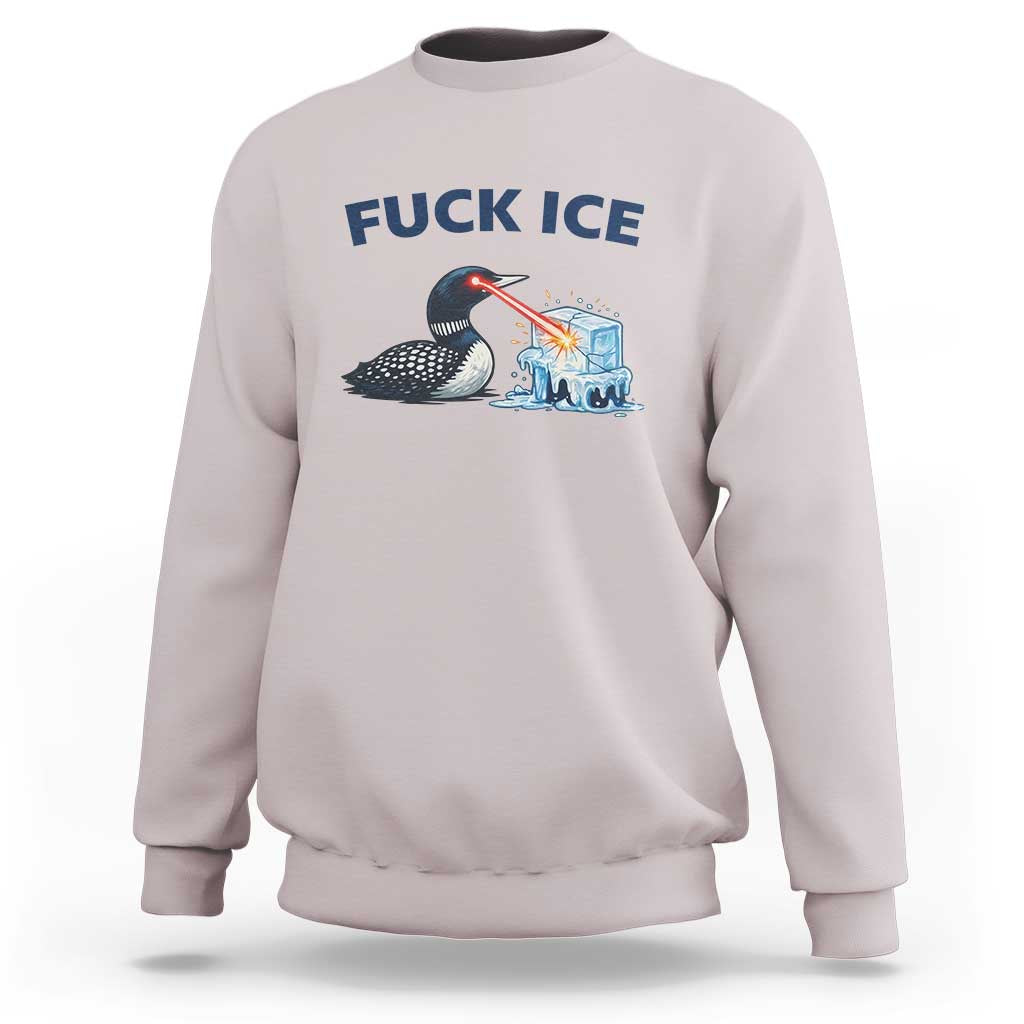 Minnesota Anti ICE Immigration Protest Ladies Sweatshirt Fuck Ice