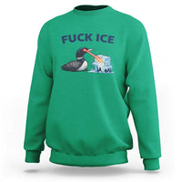 Minnesota Anti ICE Immigration Protest Ladies Sweatshirt Fuck Ice