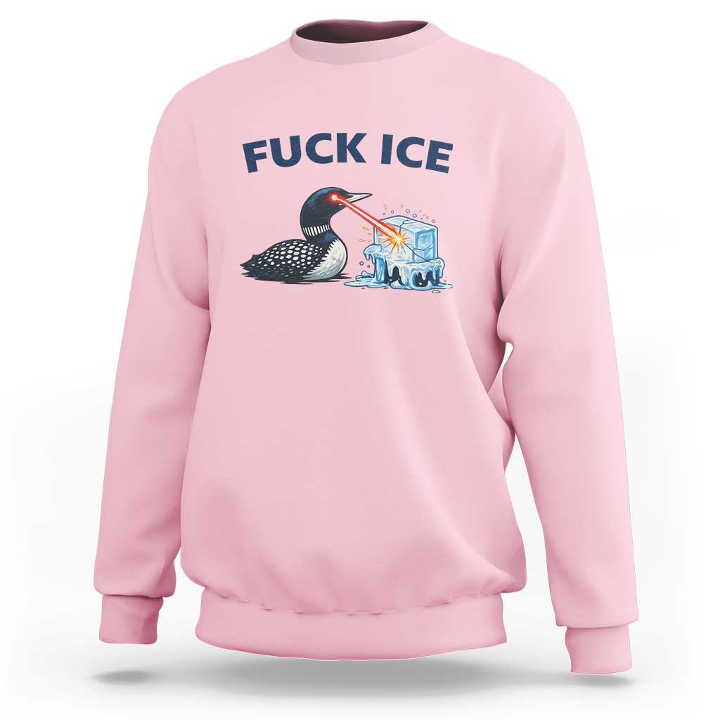 Minnesota Anti ICE Immigration Protest Ladies Sweatshirt Fuck Ice